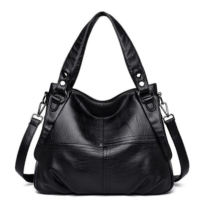 Bag Burgundy – Faux Women's Large Leather Shoulder FashionChic