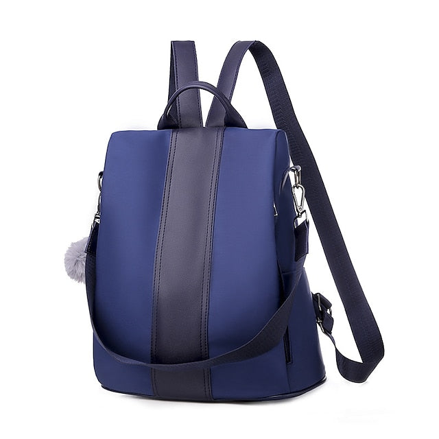Convertible Pom Backpack Faux Purse Leather with Women's FashionChic