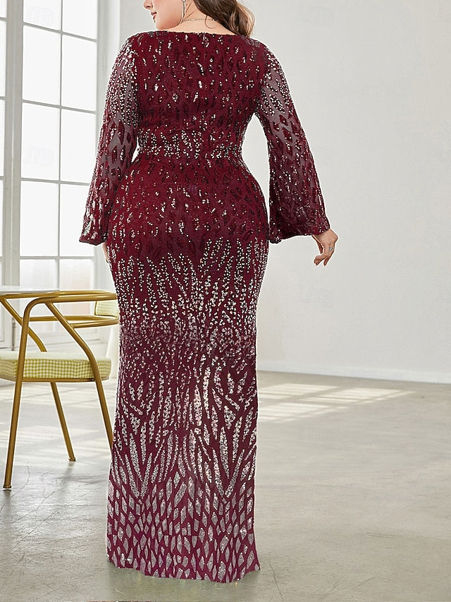 Elegant Size Plus of Curve Dress V the Bride Party Mother FashionChic