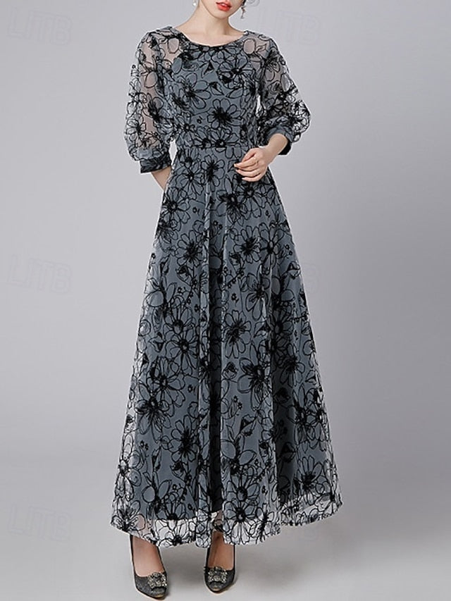 Vintage Formal Bride the Mother Dress A-Line Elegant of FashionChic