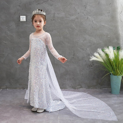 Princess Dress Movie Girl Frozen Elsa Flower Girls' FashionChic