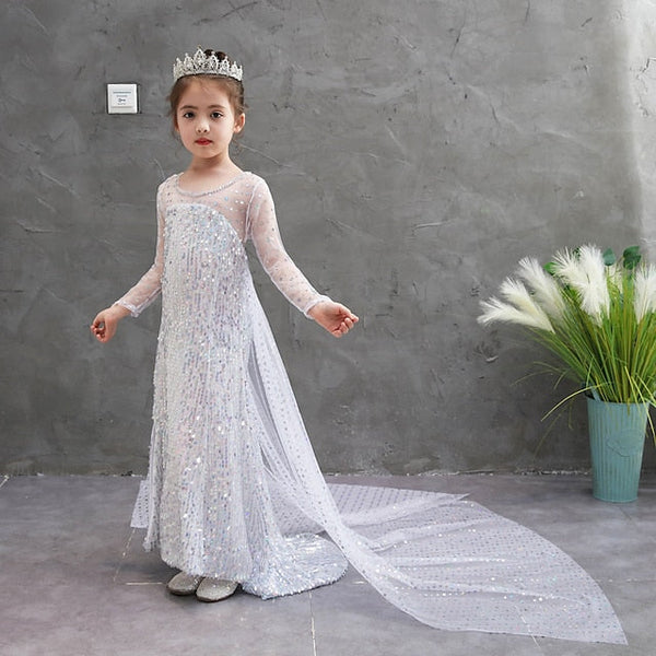 Princess Dress Movie Girl Frozen Elsa Flower Girls' FashionChic