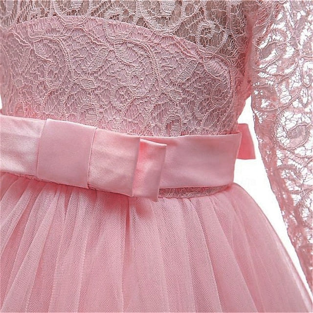 Wedding Flower Colored Girls' Girl Solid Dress Kids FashionChic