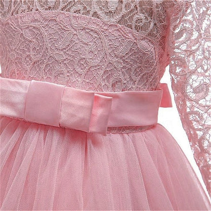 Wedding Flower Colored Girls' Girl Solid Dress Kids FashionChic
