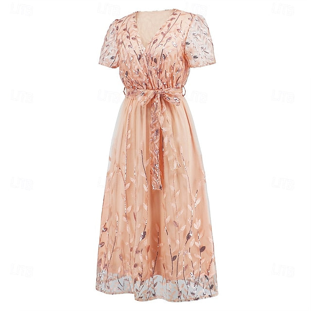 Mother Elegant V the Neck Bride A-Line Sequin of Dress FashionChic