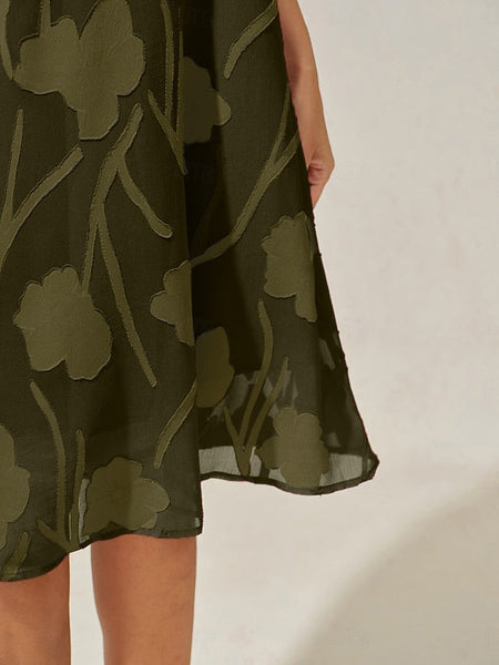 Women's Knee Length Dress Chiffon Dress Elegant Casual FashionChic