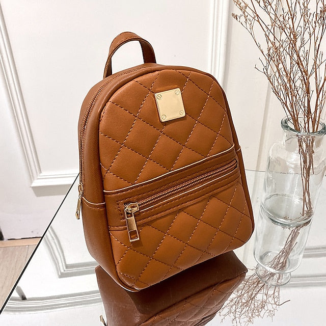 Front Backpack with Stylish – Zipper Quilted Pocket Mini and FashionChic