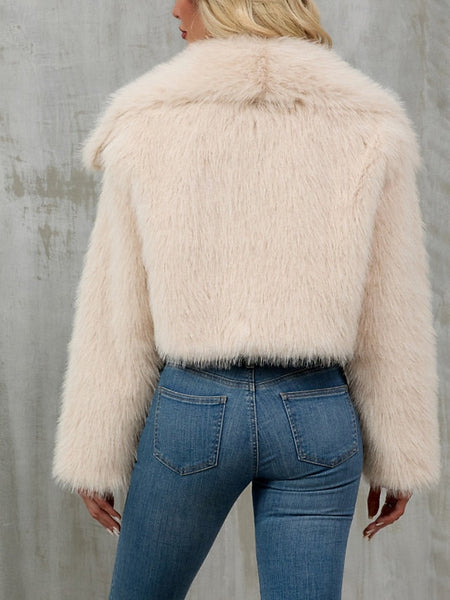 Women's Fur Leathers Furs Coat Warm Faux Comfortable FashionChic