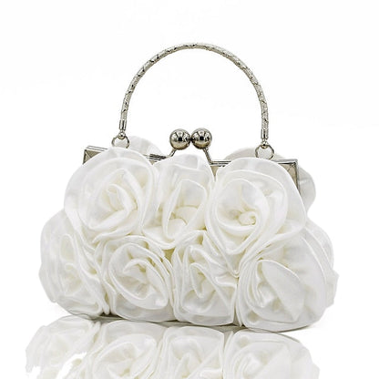 Rose Evening Bag Clutch Design Vintage Floral Elegant – Red FashionChic