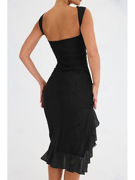Women's Midi Dress Graduation Dress Cocktail Dress Wedding FashionChic