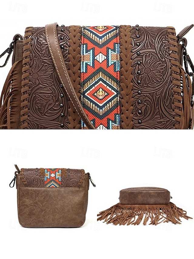 Faux Leather Women's Shoulder Multi-Pocket - Crossbody Bag FashionChic
