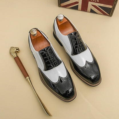 Patent Gold Oxford and Men's Black Leather with Shoes FashionChic