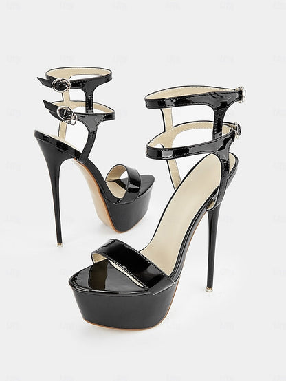 Platform Women's Patent Heels High Stiletto – Leather FashionChic