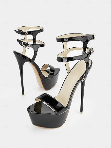 – Patent Women's High Platform Leather Heels Stiletto FashionChic
