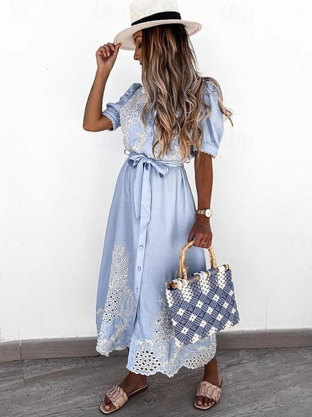 Women's Midi Dress Sundress Vacation Casual Boho Going out