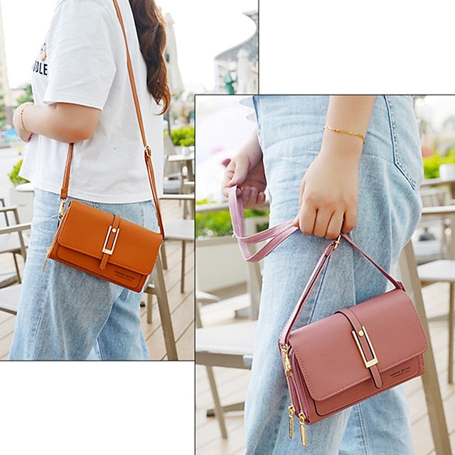 PU Crossbody Phone Bag Mobile Leather Women's Wallet FashionChic