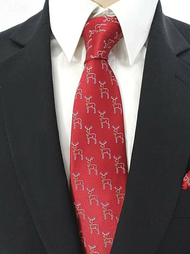 Santa Necktie with Christmas Men's FashionChic
