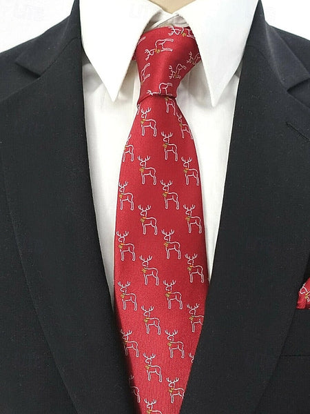 Santa Necktie with Christmas Men's FashionChic