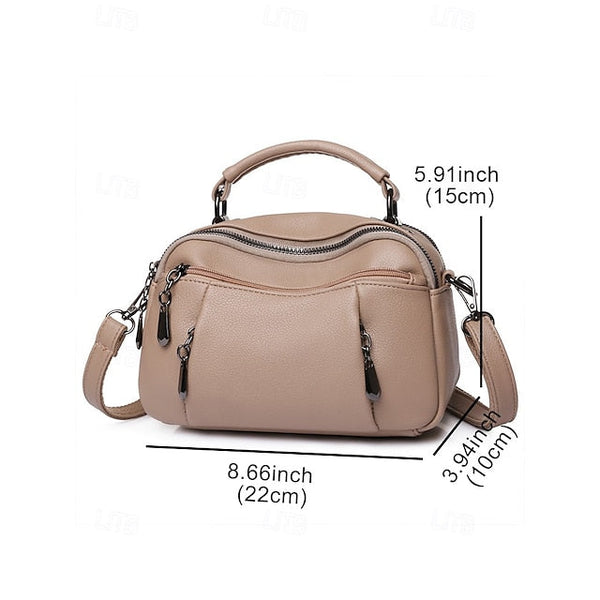 Crossbody Leather Faux Bag Women's FashionChic