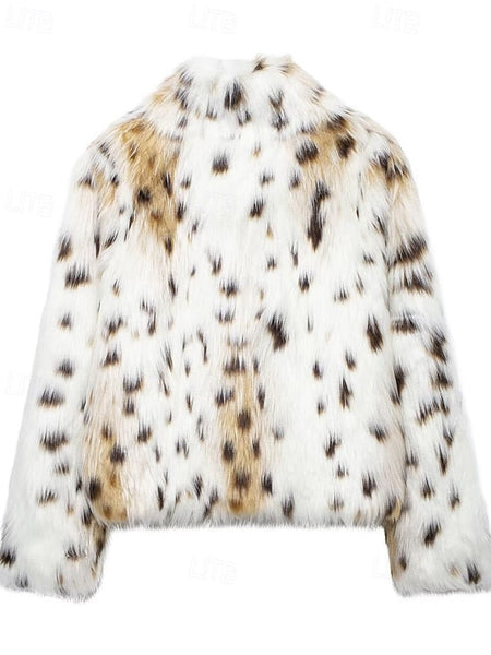 Fur Furs Leathers Faux Women's Coat Comfortable Warm FashionChic