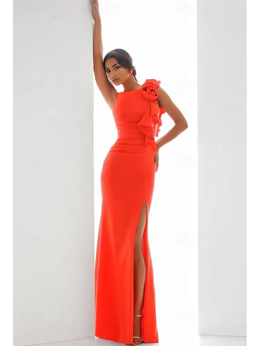 Evening Column Wedding Guest Elegant Gown / Dress Sheath Formal FashionChic