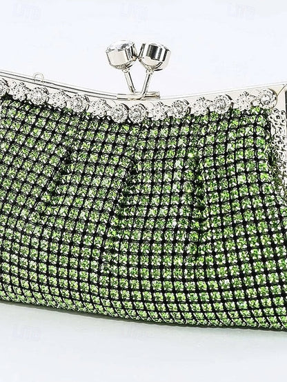 Sage Green Rhinestone Women's Vintage Clutch – Purse FashionChic