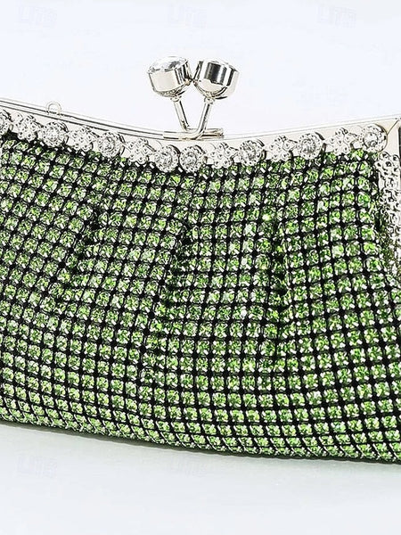 Sage Green Rhinestone Women's Vintage Clutch – Purse FashionChic