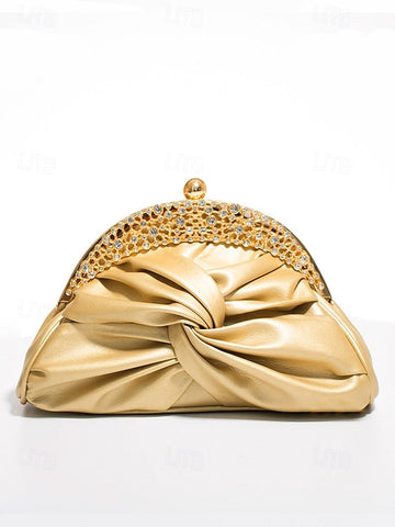 Evening – Rhinestone Women's Clutch Leather Bag Faux FashionChic