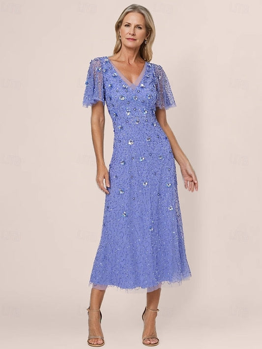 Bride A-Line of Dress Elegant the Wedding Beaded Vintage Mother FashionChic