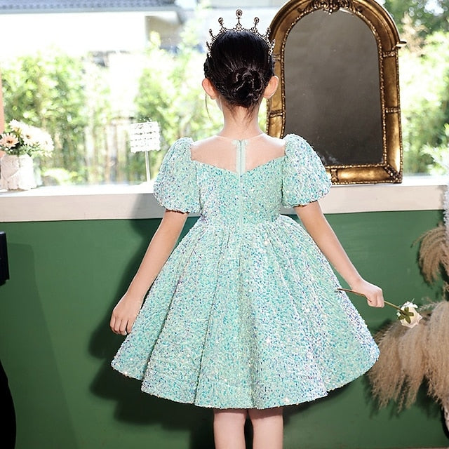 Sleeve Girls' Short Spring colour Dress 3D Wedding Summer FashionChic