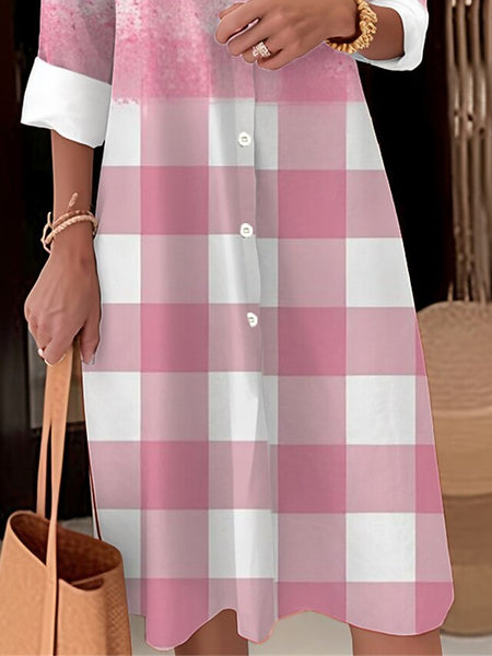 Women's Midi Dress Shirt Dress Casual Dress Midi Dress