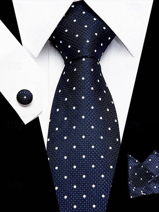 and Square Checkered Men's Pocket Purple Silk Tie – Set FashionChic