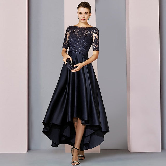 Elegant Dress Guest High A-Line Mother Low the of Wedding Bride FashionChic