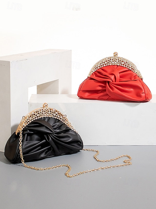 Evening – Rhinestone Women's Clutch Leather Bag Faux FashionChic