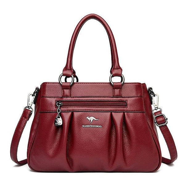 PU Women's Leather Daily Handbag Holiday Boston Bag Zipper FashionChic