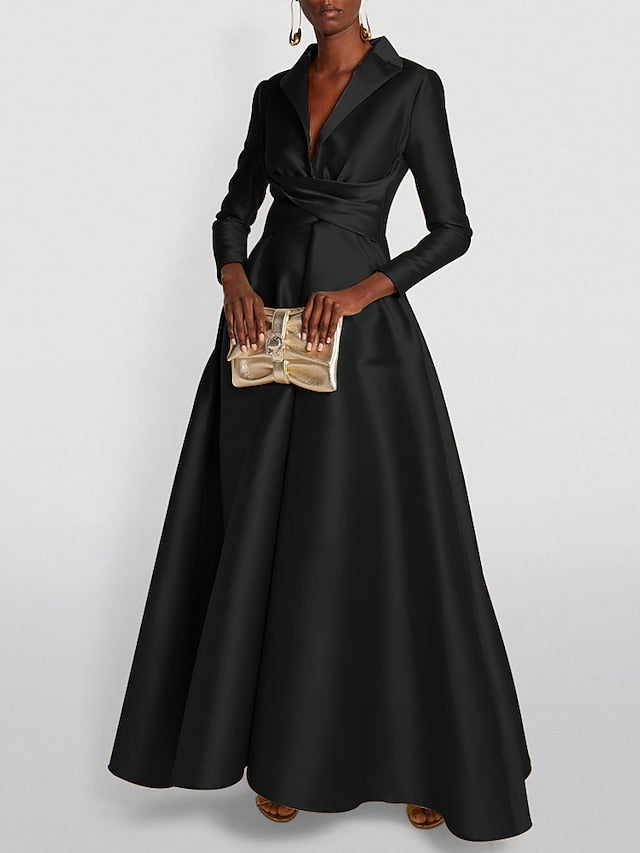 Evening A-Line Formal Tuxedo Dress Gown Elegant Wedding FashionChic
