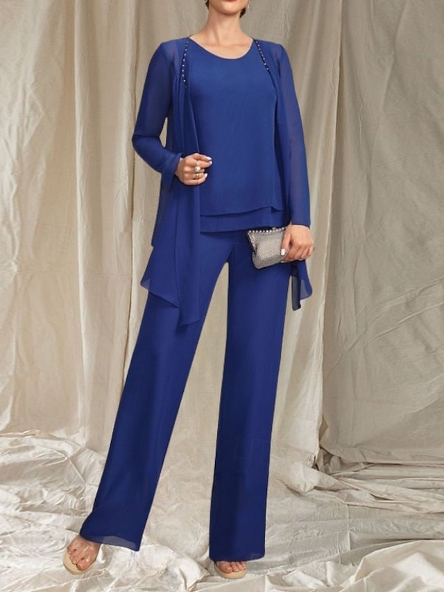 Mother Guest Pantsuit of Piece the Wedding Bride 3 Elegant Dress FashionChic