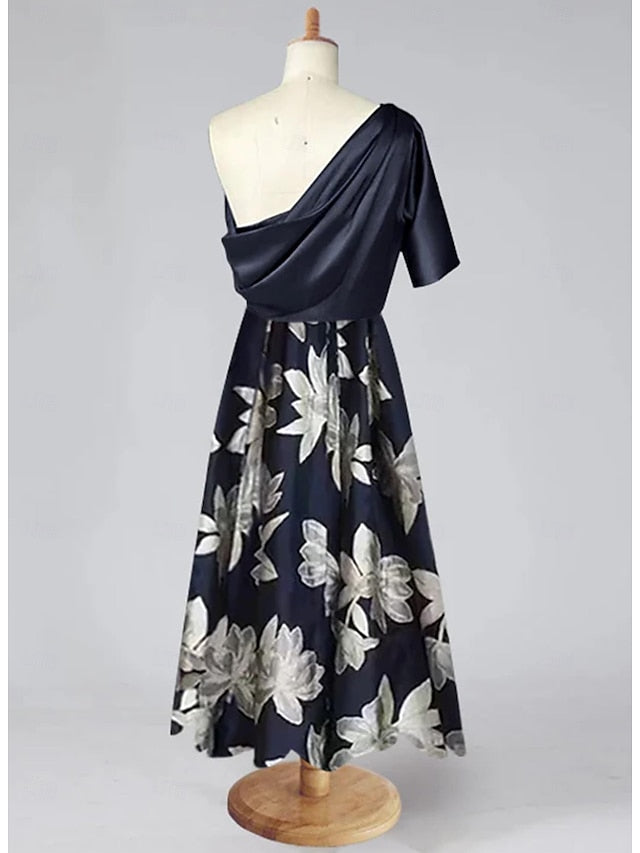 A-Line Elegant Dress Mother the Off Ankle Shoulder Bride of FashionChic