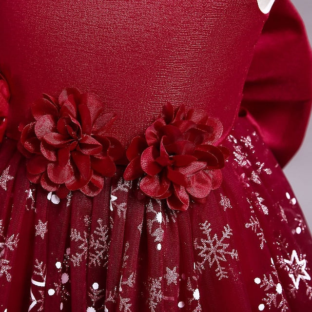 Dress Party Line Flower A Wedding Girls' Kids Little FashionChic