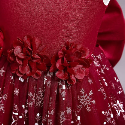 Dress Party Line Flower A Wedding Girls' Kids Little FashionChic