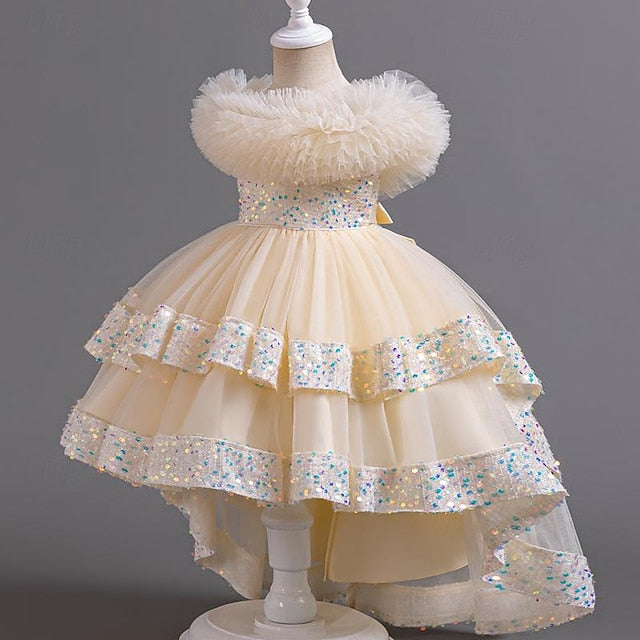 Kids Sleeveless Dress Flower Party Girl Girls' Sequin FashionChic