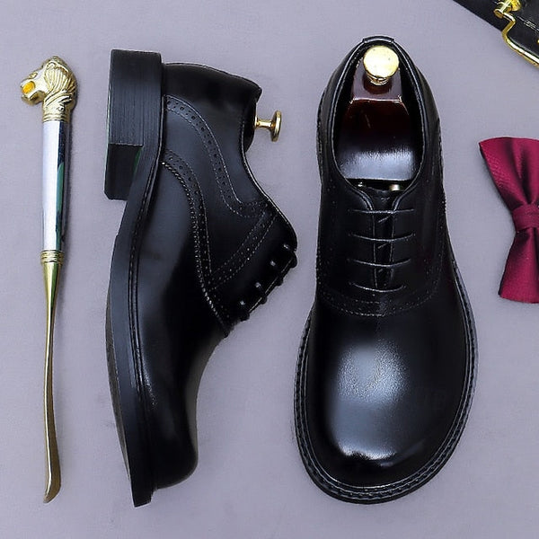 Shoes- Layer First Dress Genuine Oxford Men's Leather FashionChic