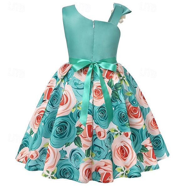 3D Sleeveless Flower Dress Party Girls' Easter Summer FashionChic