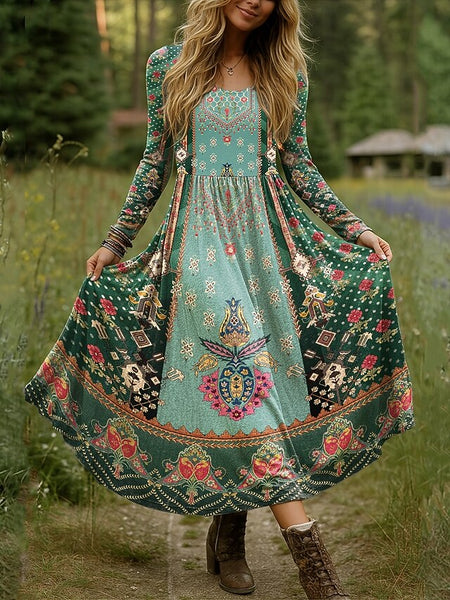 Women's Maxi Dress Fit And Flare Dress Vacation Casual Boho