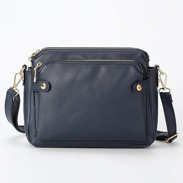 Shoulder Leather Women's Vintage Three-Layer Crossbody FashionChic