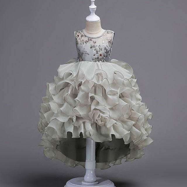 Girls' Floral Summer Party Ruffle Kids 4-13 Dress Wedding FashionChic