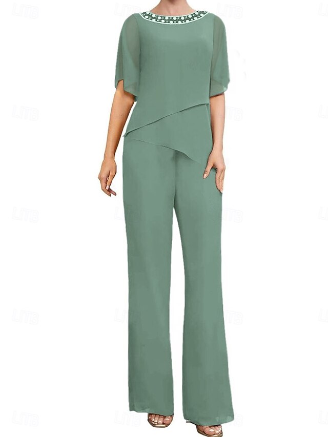 Guest Simple Elegant the Wedding Dress Pantsuit Mother of Bride FashionChic