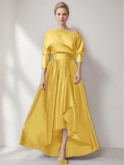 Evening Formal Dress Elegant Asymmetrical Wedding Gown A-Line FashionChic
