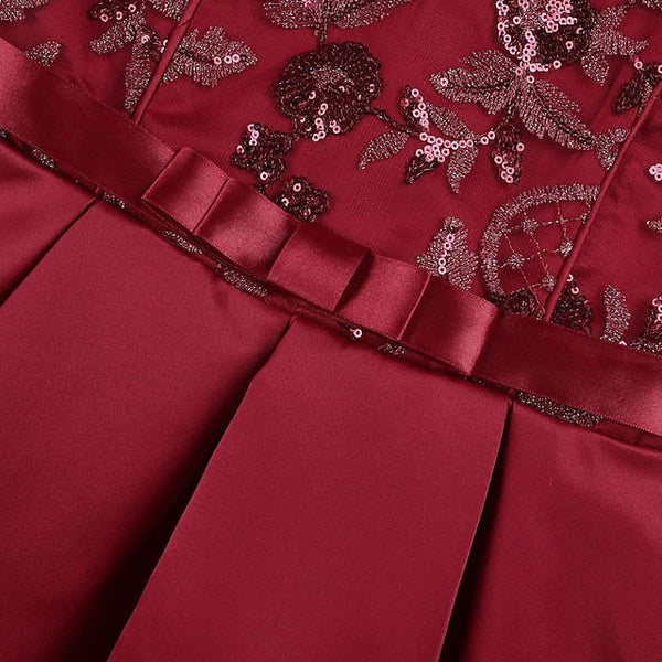 Dress Formal Sleeveless Solid Girls' Color Kids Party FashionChic