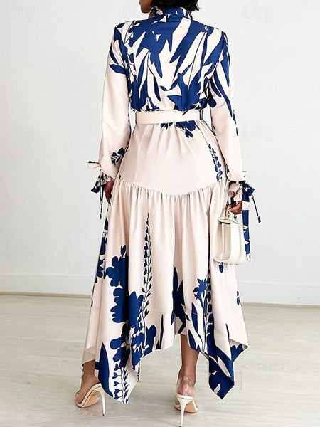 Women's Midi Dress Shirt Dress Floral Dress Print Dress
